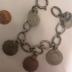 European coins bracelet
